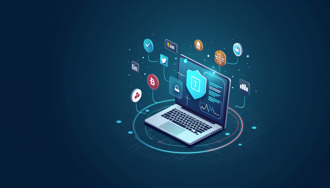 Ilustrație digitală cu un producător care navighează succesul promovare online